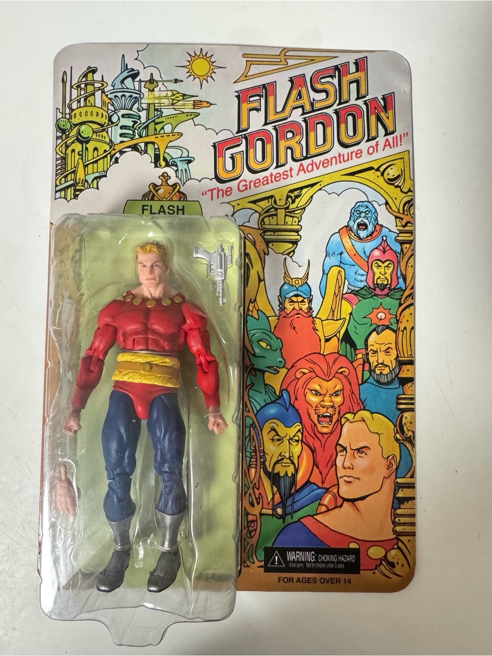 Flash Gordon Action Figure - Red, Blue, Yellow Costume new in package